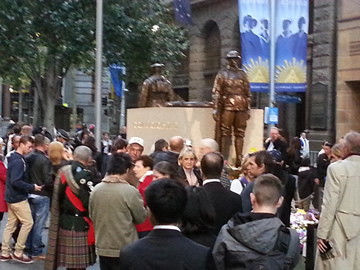 Exclusive photo for 100th centenary anniversary ANZAC Centopath, Sydney, Martin place